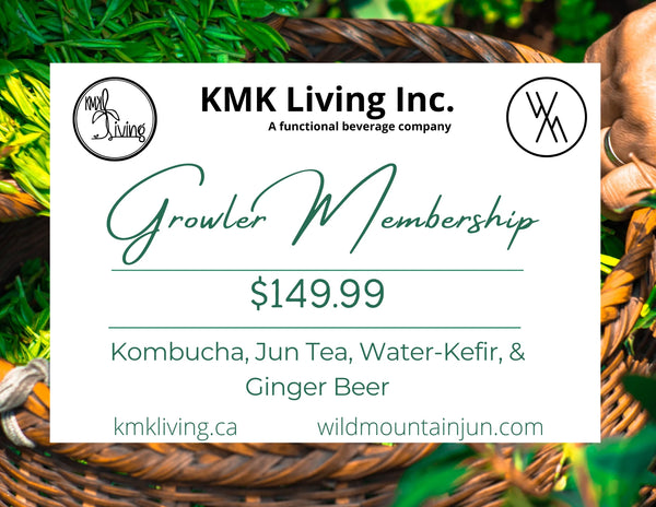 KMK Living Inc. A Functional Beverage Company Growler Membership